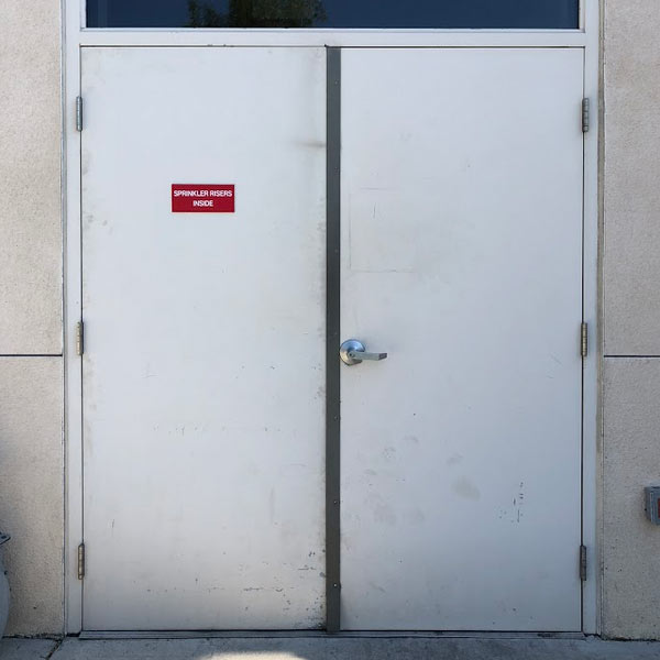 a high-quality security door installed