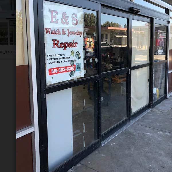 a storefront repair done by our team