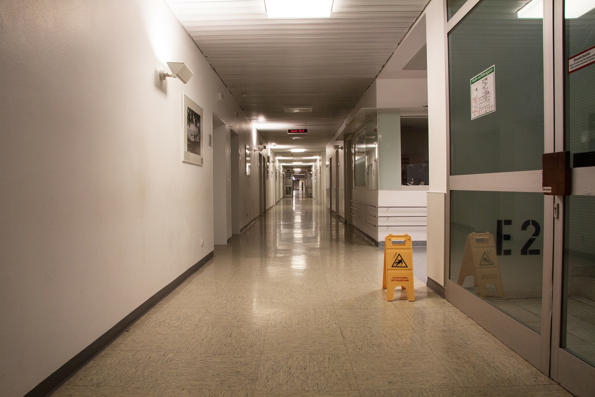 automatic doors in a medical center