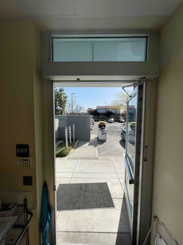 Rear entry interior door installed with an openpath ACS system at a surgery center