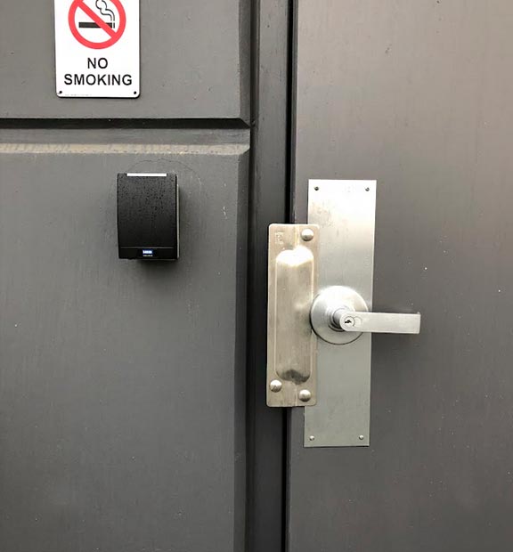 our pros installed the access control system on this door