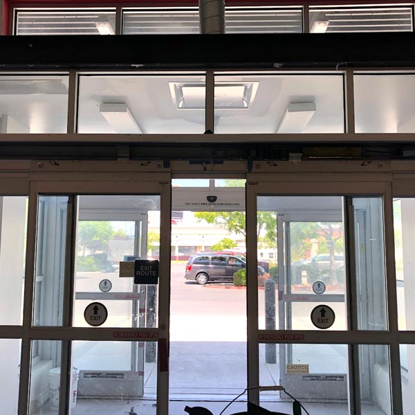 our team worked on these commercial doors in Manteca, California